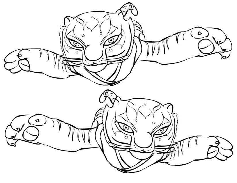 Раскраска: Кунг-фу панда (Анимационные фильмы) #73405 - Бесплатные раскраски для печати