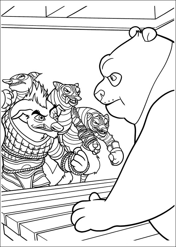 Раскраска: Кунг-фу панда (Анимационные фильмы) #73415 - Бесплатные раскраски для печати