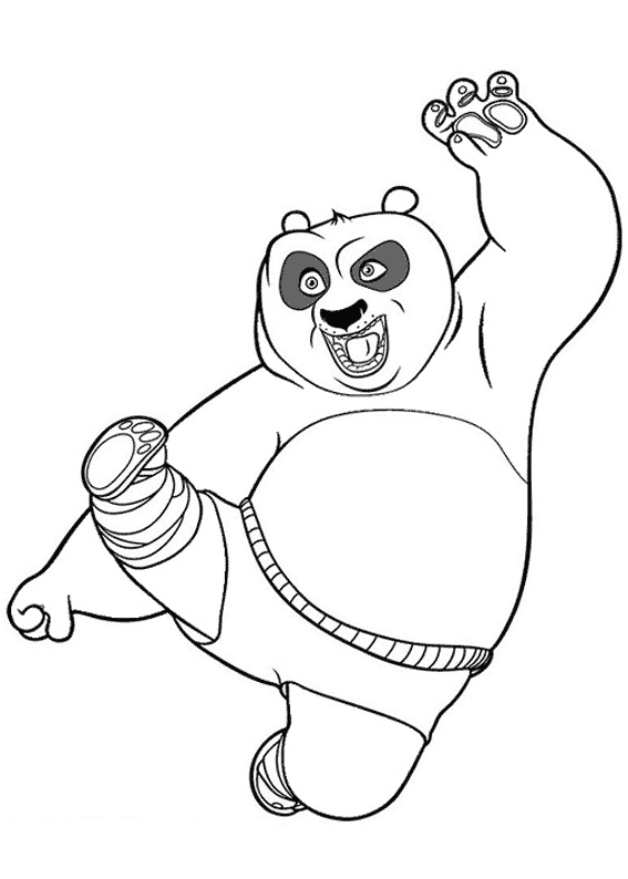 Раскраска: Кунг-фу панда (Анимационные фильмы) #73427 - Бесплатные раскраски для печати