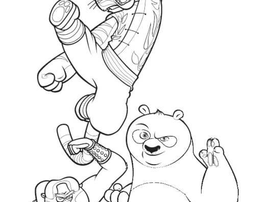 Раскраска: Кунг-фу панда (Анимационные фильмы) #73469 - Бесплатные раскраски для печати