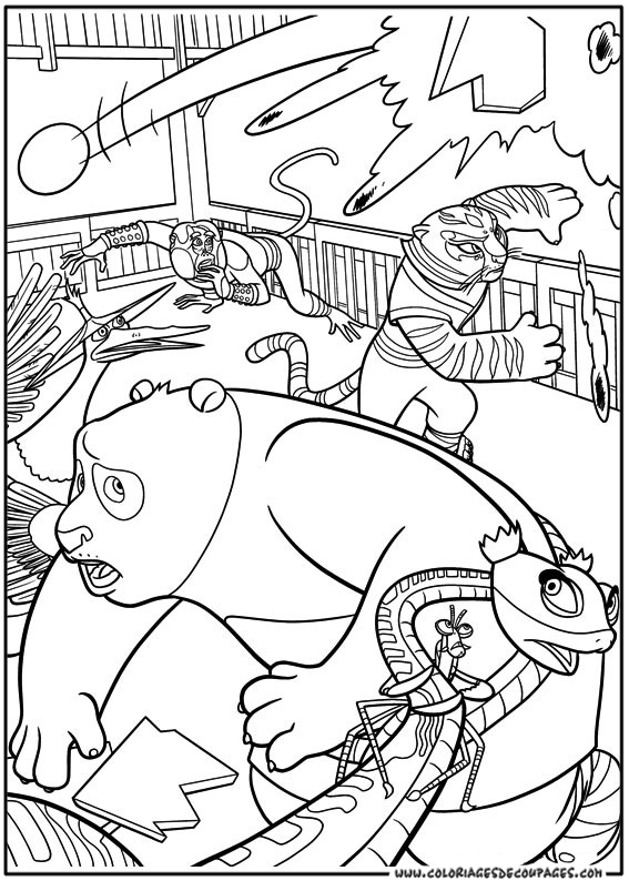 Раскраска: Кунг-фу панда (Анимационные фильмы) #73487 - Бесплатные раскраски для печати