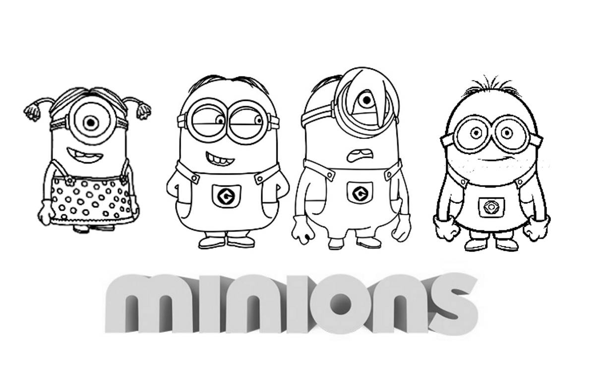 Раскраска: Миньоны (Анимационные фильмы) #72212 - Бесплатные раскраски для печати
