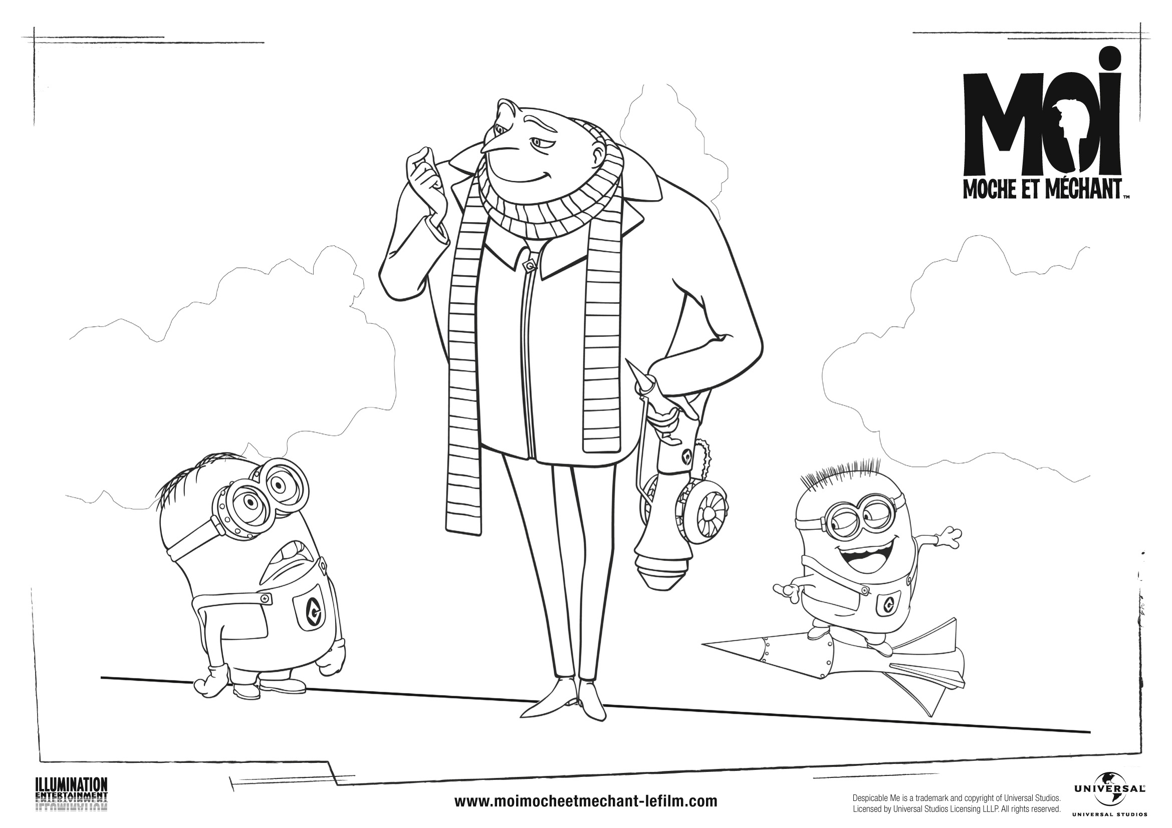 Раскраска: Миньоны (Анимационные фильмы) #72240 - Бесплатные раскраски для печати