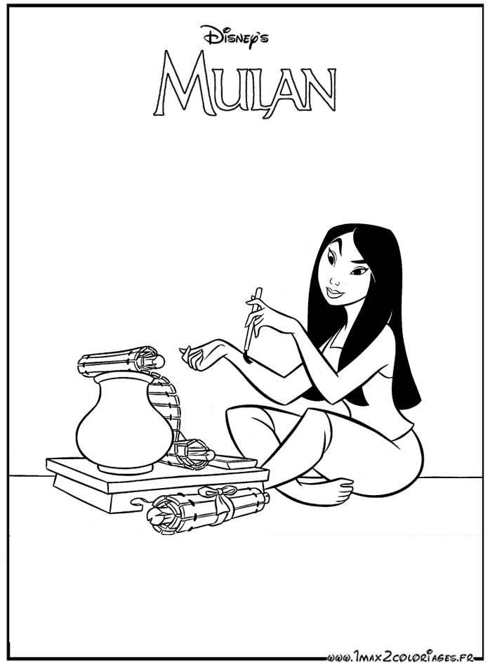 Раскраска: Мулан (Анимационные фильмы) #133628 - Бесплатные раскраски для печати