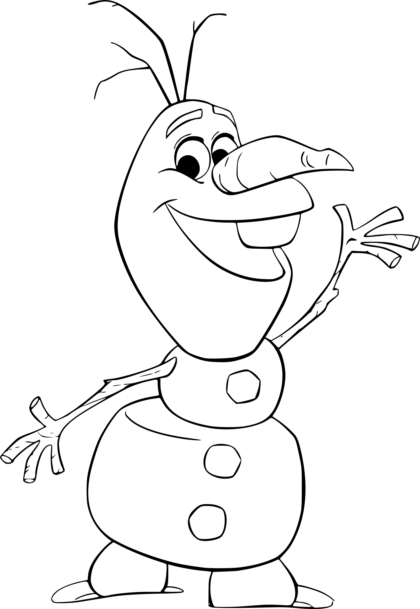 Раскраска: Olaf (Анимационные фильмы) #170203 - Бесплатные раскраски для печати