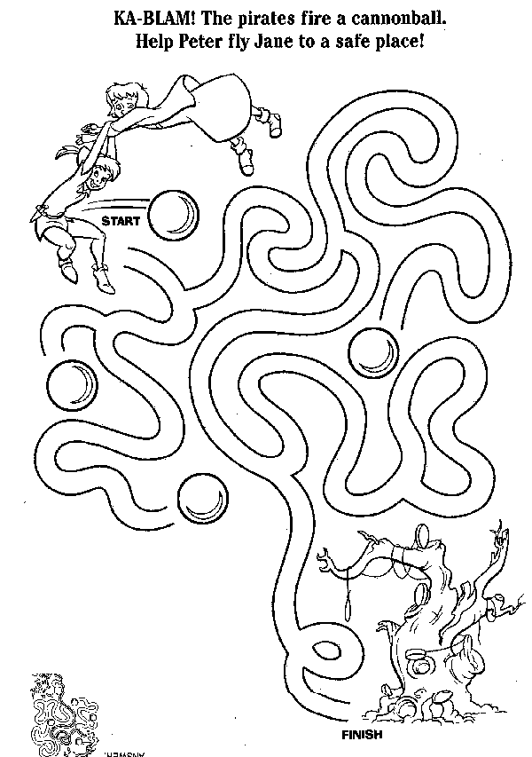 Раскраска: Питер Пэн (Анимационные фильмы) #128979 - Бесплатные раскраски для печати