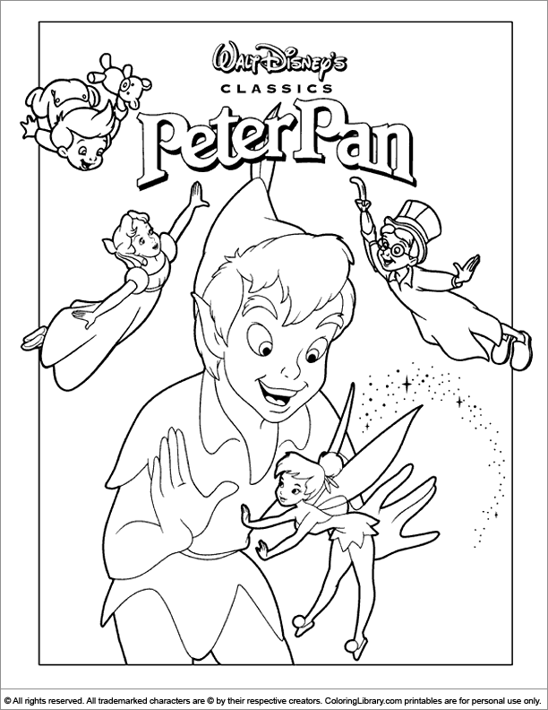 Раскраска: Питер Пэн (Анимационные фильмы) #129007 - Бесплатные раскраски для печати
