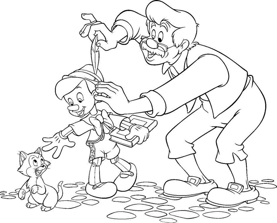 Раскраска: Пиноккио (Анимационные фильмы) #132289 - Бесплатные раскраски для печати