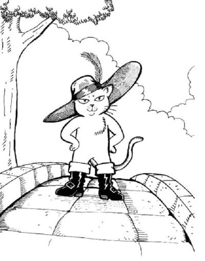 Раскраска: Кот в сапогах (Анимационные фильмы) #170678 - Бесплатные раскраски для печати