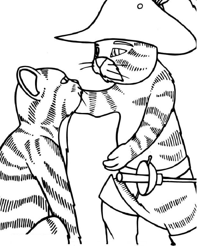Раскраска: Кот в сапогах (Анимационные фильмы) #170680 - Бесплатные раскраски для печати
