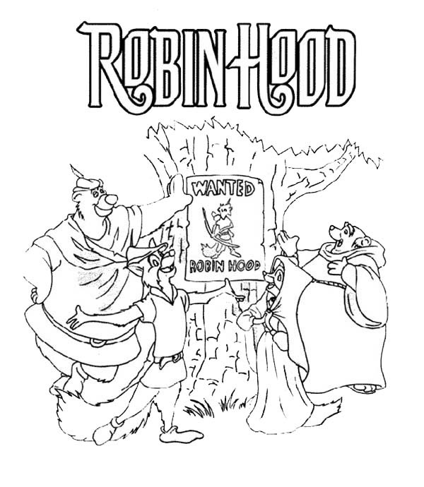 Раскраска: Робин Гуд (Анимационные фильмы) #133122 - Бесплатные раскраски для печати