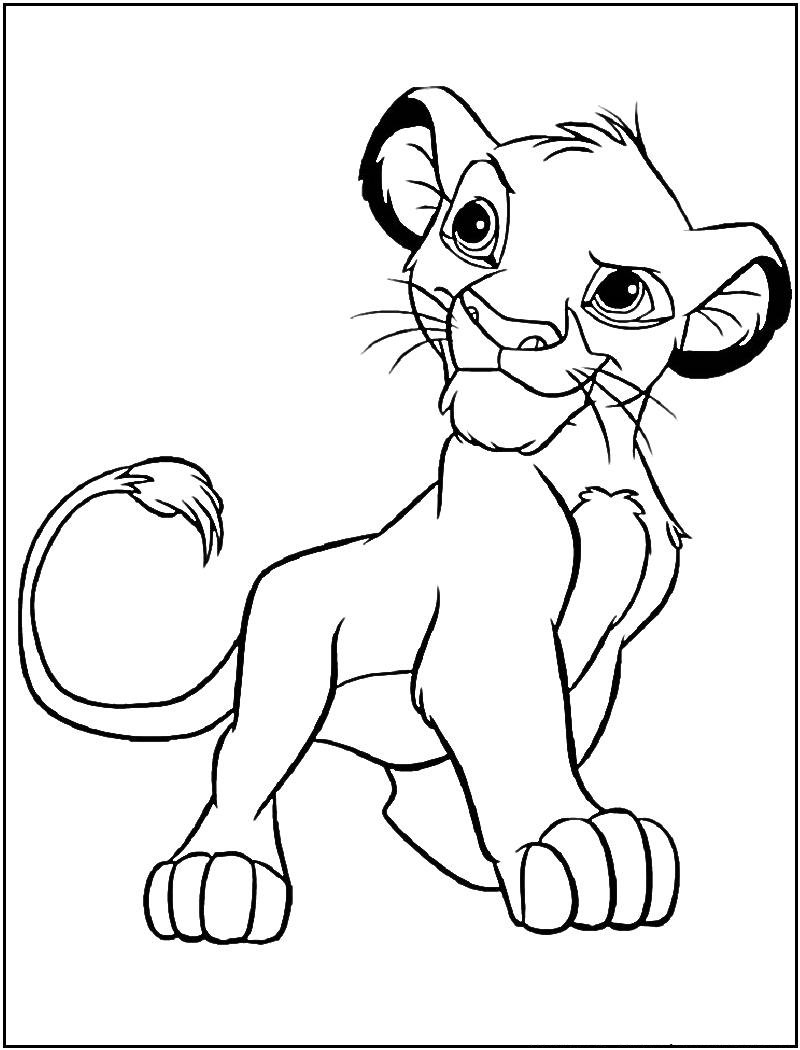 Раскраска: Simba (Анимационные фильмы) #169992 - Бесплатные раскраски для печати