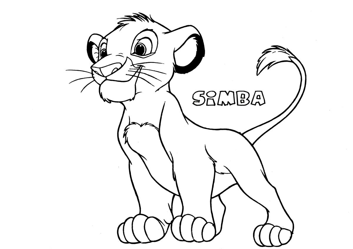 Раскраска: Simba (Анимационные фильмы) #170003 - Бесплатные раскраски для печати