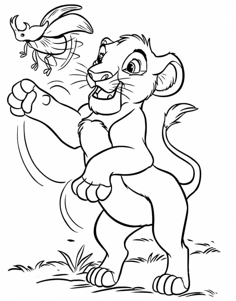 Раскраска: Simba (Анимационные фильмы) #170007 - Бесплатные раскраски для печати