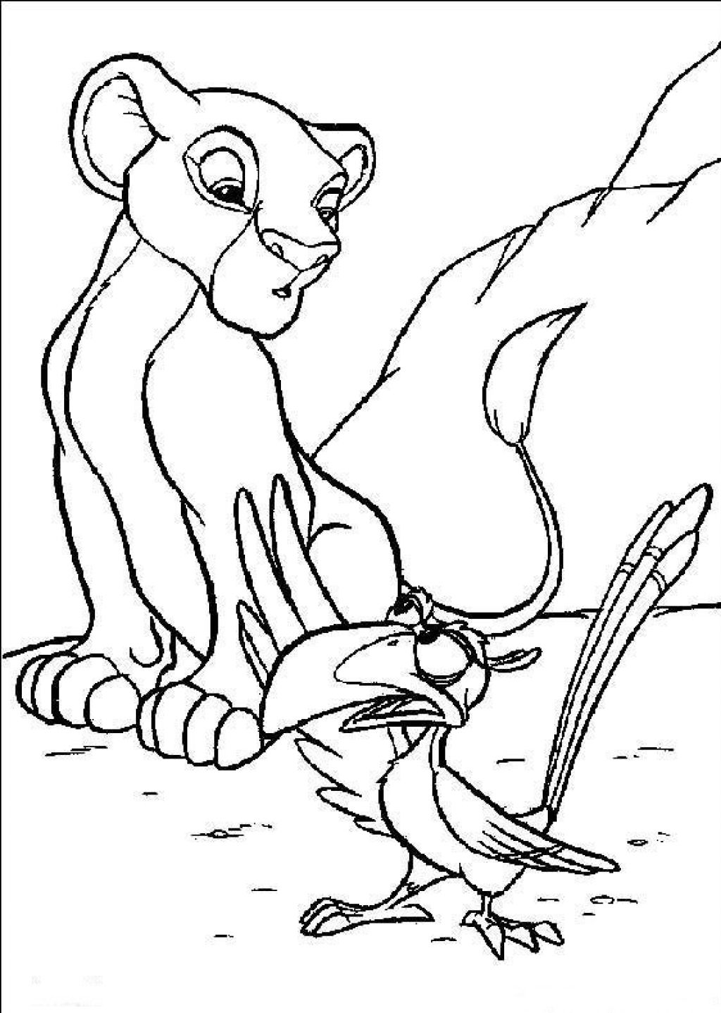 Раскраска: Simba (Анимационные фильмы) #170009 - Бесплатные раскраски для печати