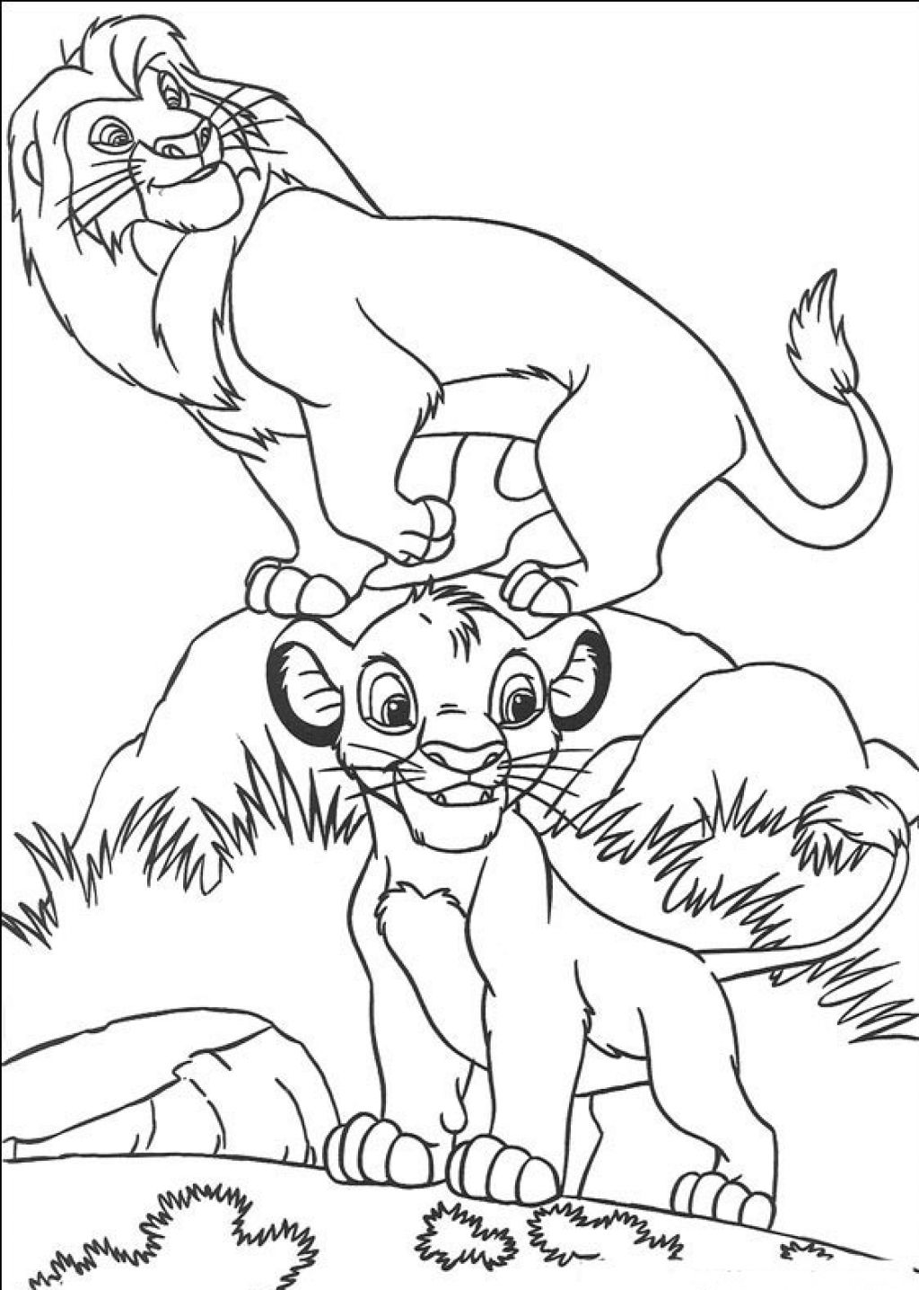 Раскраска: Simba (Анимационные фильмы) #170010 - Бесплатные раскраски для печати