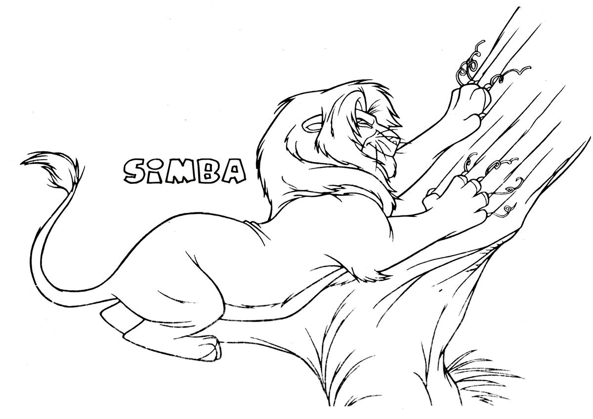 Раскраска: Simba (Анимационные фильмы) #170016 - Бесплатные раскраски для печати