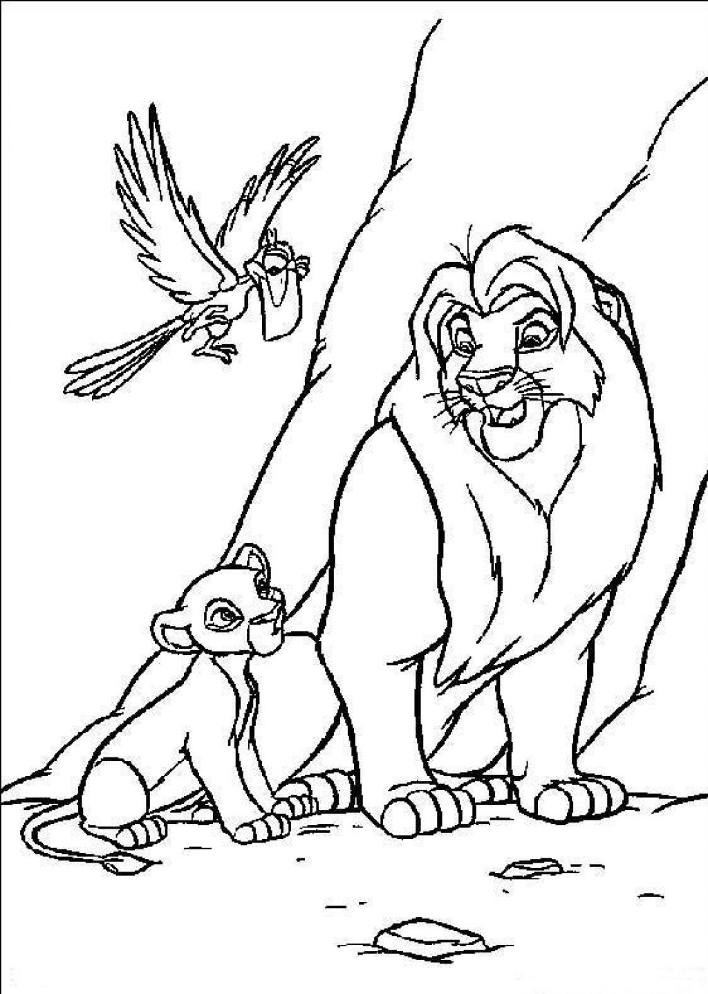 Раскраска: Simba (Анимационные фильмы) #170018 - Бесплатные раскраски для печати