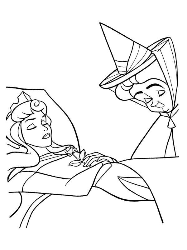 Раскраска: Спящая красавица (Анимационные фильмы) #130725 - Бесплатные раскраски для печати