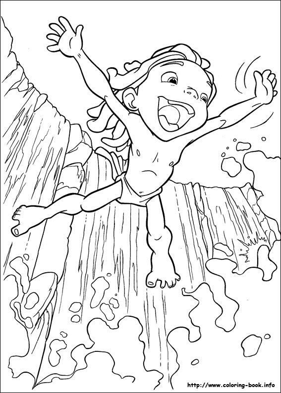 Раскраска: Тарзан (Анимационные фильмы) #131099 - Бесплатные раскраски для печати