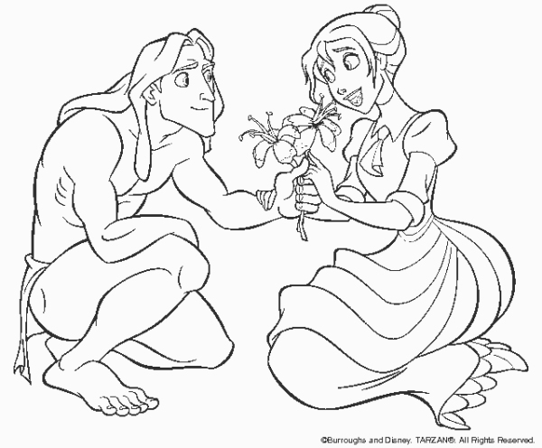 Раскраска: Тарзан (Анимационные фильмы) #131303 - Бесплатные раскраски для печати