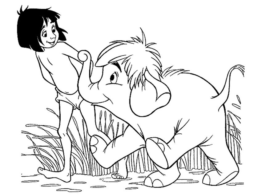 Раскраска: Книга джунглей (Анимационные фильмы) #130059 - Бесплатные раскраски для печати