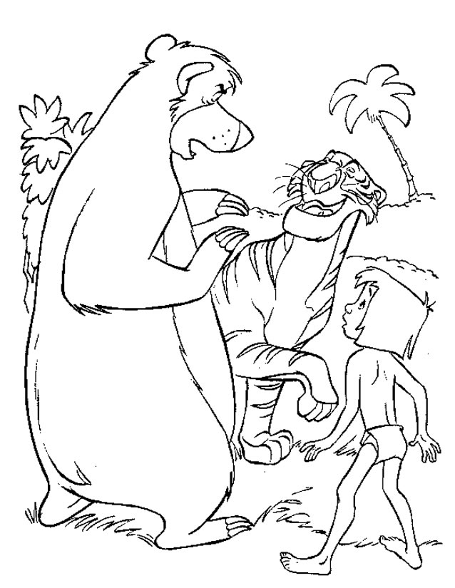 Раскраска: Книга джунглей (Анимационные фильмы) #130087 - Бесплатные раскраски для печати