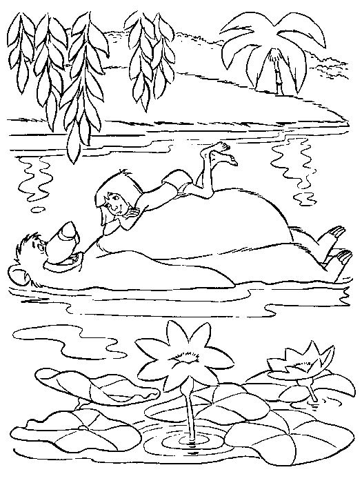 Раскраска: Книга джунглей (Анимационные фильмы) #130097 - Бесплатные раскраски для печати