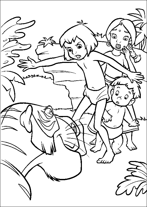 Раскраска: Книга джунглей (Анимационные фильмы) #130105 - Бесплатные раскраски для печати