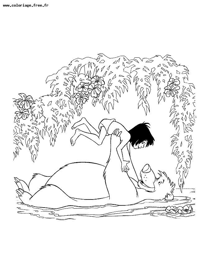 Раскраска: Книга джунглей (Анимационные фильмы) #130112 - Бесплатные раскраски для печати