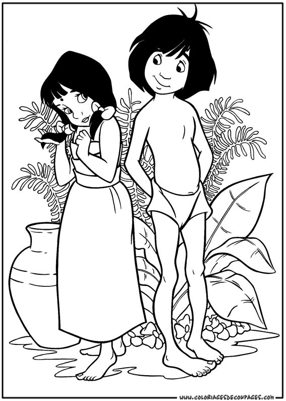 Раскраска: Книга джунглей (Анимационные фильмы) #130116 - Бесплатные раскраски для печати