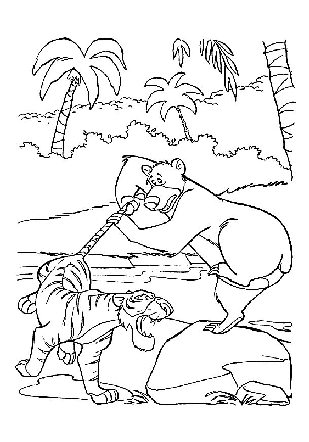 Раскраска: Книга джунглей (Анимационные фильмы) #130117 - Бесплатные раскраски для печати