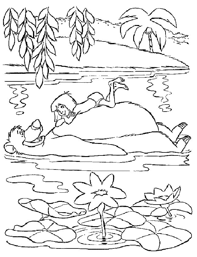 Раскраска: Книга джунглей (Анимационные фильмы) #130124 - Бесплатные раскраски для печати