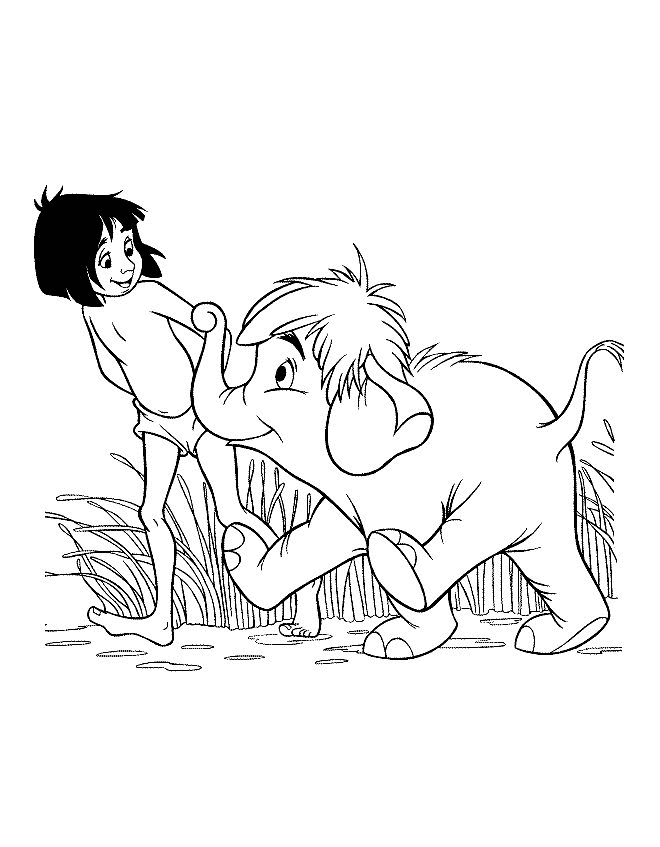 Раскраска: Книга джунглей (Анимационные фильмы) #130126 - Бесплатные раскраски для печати