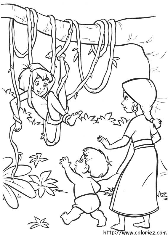 Раскраска: Книга джунглей (Анимационные фильмы) #130135 - Бесплатные раскраски для печати