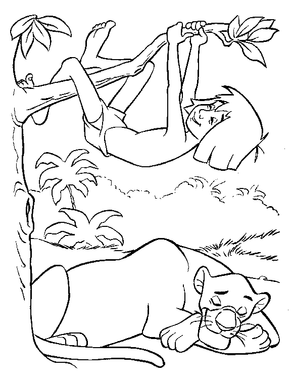 Раскраска: Книга джунглей (Анимационные фильмы) #130163 - Бесплатные раскраски для печати