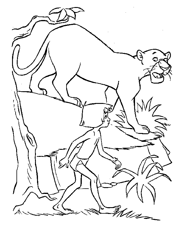 Раскраска: Книга джунглей (Анимационные фильмы) #130256 - Бесплатные раскраски для печати