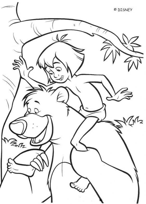 Раскраска: Книга джунглей (Анимационные фильмы) #130271 - Бесплатные раскраски для печати