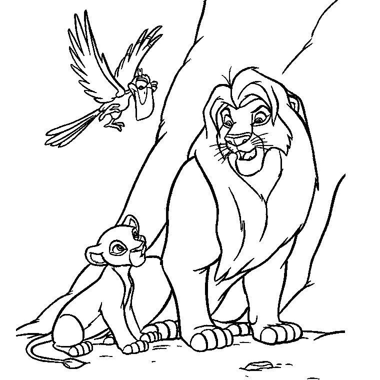 Раскраска: Король Лев (Анимационные фильмы) #73713 - Бесплатные раскраски для печати