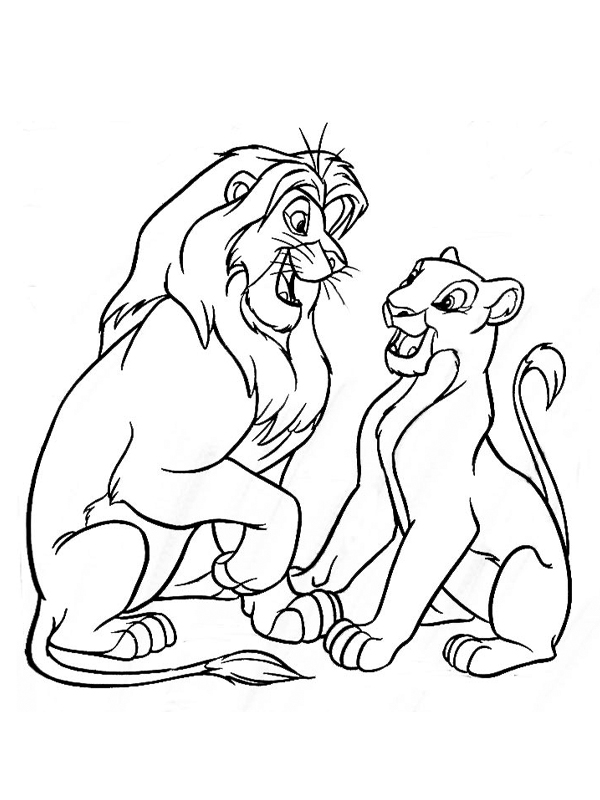 Раскраска: Король Лев (Анимационные фильмы) #73778 - Бесплатные раскраски для печати