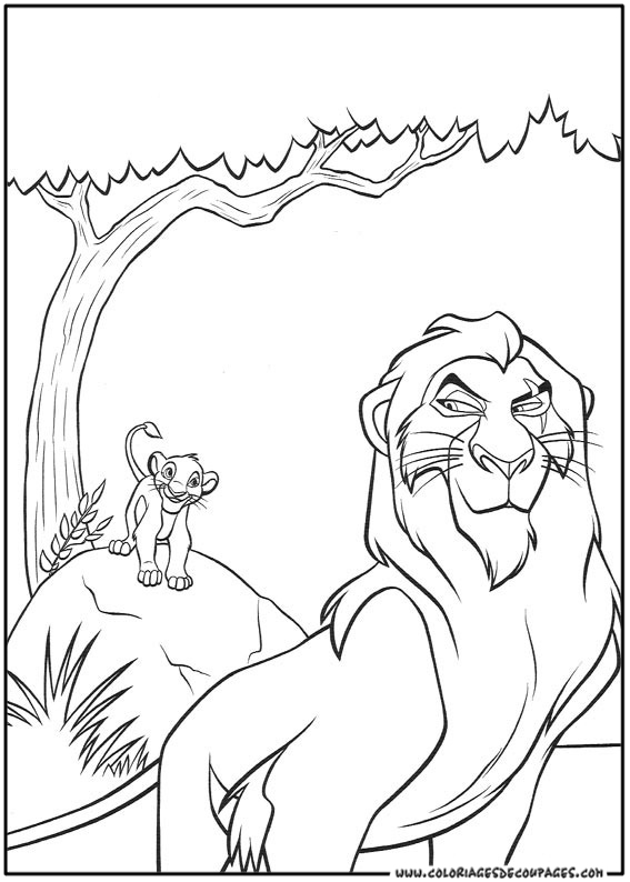 Раскраска: Король Лев (Анимационные фильмы) #73853 - Бесплатные раскраски для печати