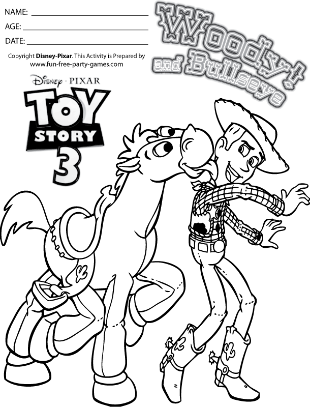 Раскраска: История игрушек (Анимационные фильмы) #72469 - Бесплатные раскраски для печати