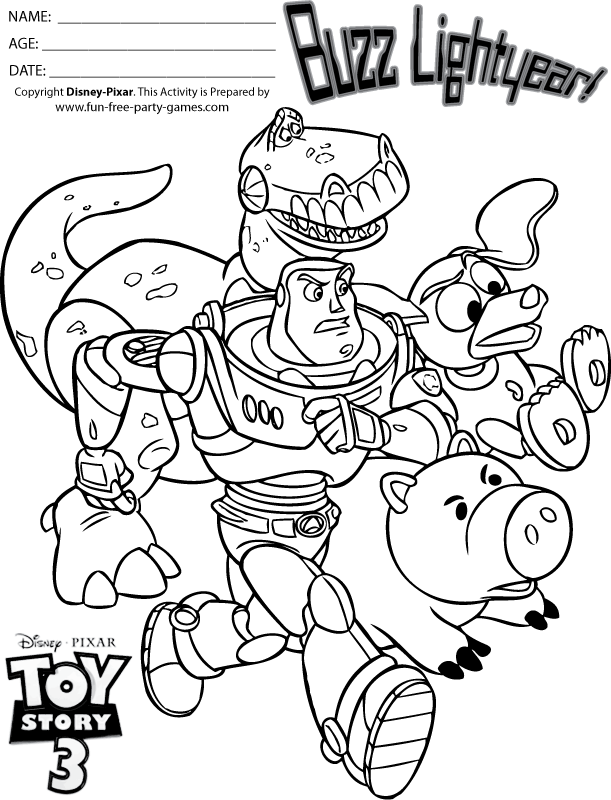 Раскраска: История игрушек (Анимационные фильмы) #72481 - Бесплатные раскраски для печати