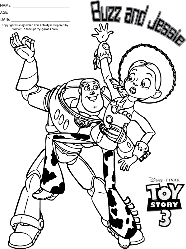 Раскраска: История игрушек (Анимационные фильмы) #72617 - Бесплатные раскраски для печати