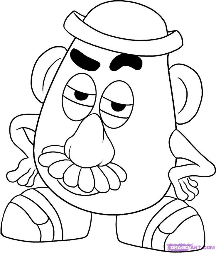 Раскраска: Мистер картофель (Анимационные фильмы) #45111 - Бесплатные раскраски для печати