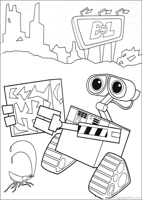 Раскраска: Wall-E (Анимационные фильмы) #132138 - Бесплатные раскраски для печати