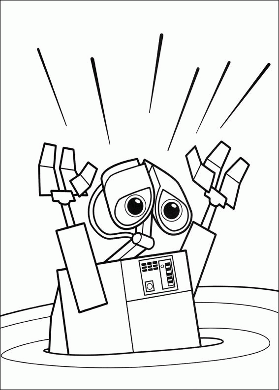 Раскраска: Wall-E (Анимационные фильмы) #132159 - Бесплатные раскраски для печати