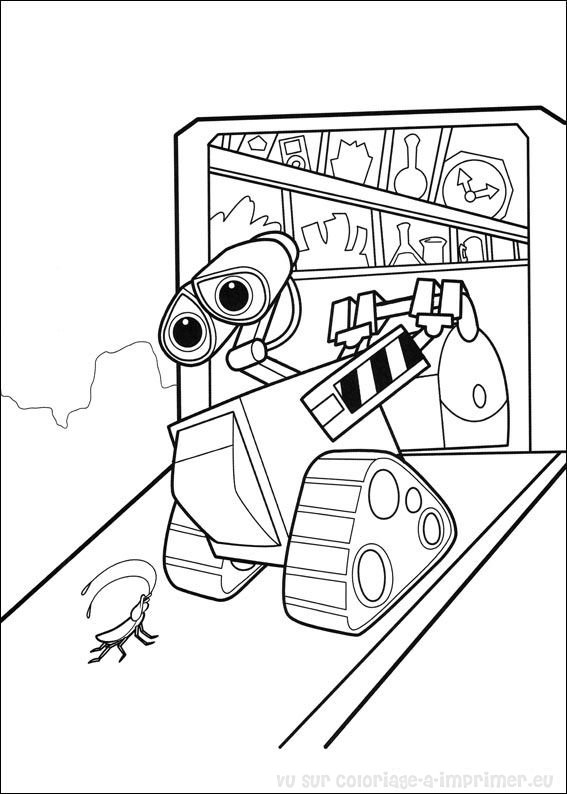 Раскраска: Wall-E (Анимационные фильмы) #132213 - Бесплатные раскраски для печати