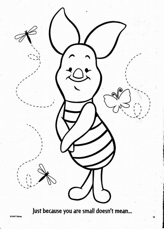 Раскраска: Винни-Пух (Анимационные фильмы) #28621 - Бесплатные раскраски для печати