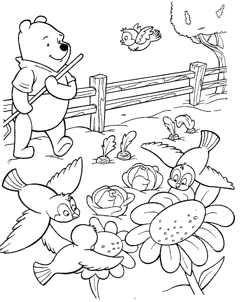 Раскраска: Винни-Пух (Анимационные фильмы) #28643 - Бесплатные раскраски для печати